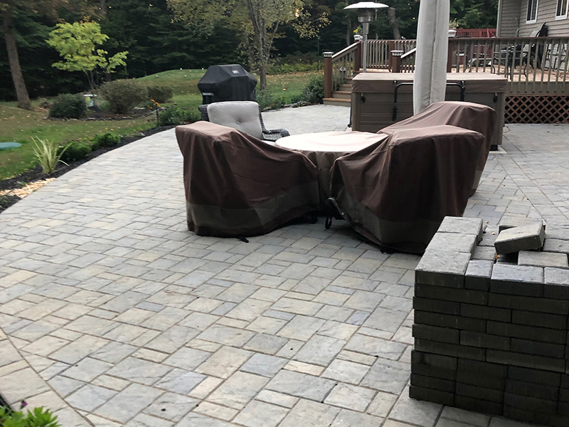 Outdoor stone Entertainment Area