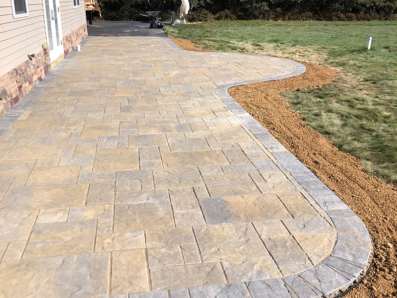Large backyard patio