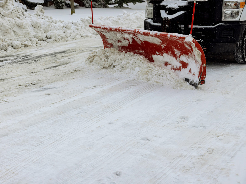 Snow plow snow removal